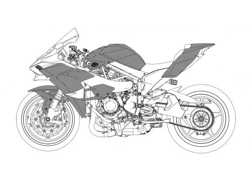 Kawasaki Ninja H2R Серый 2019 H2R